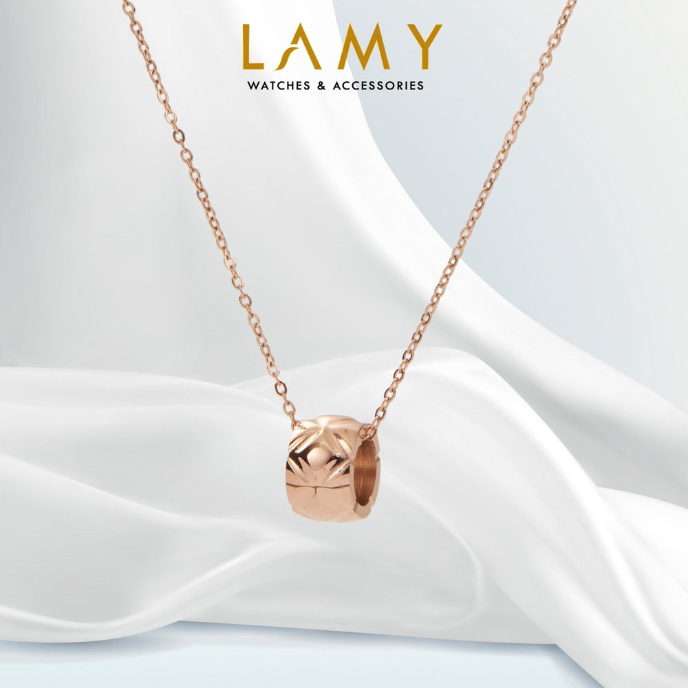 Split Flower X Necklace Rose Gold