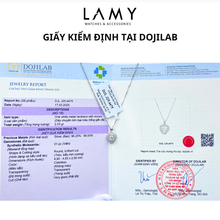Dây chuyền kim cương Moissanite LAMY Double Heartbeat 5 ly kiểm định GRA CDEDN018 - Hàng chính hãng đã kiểm định