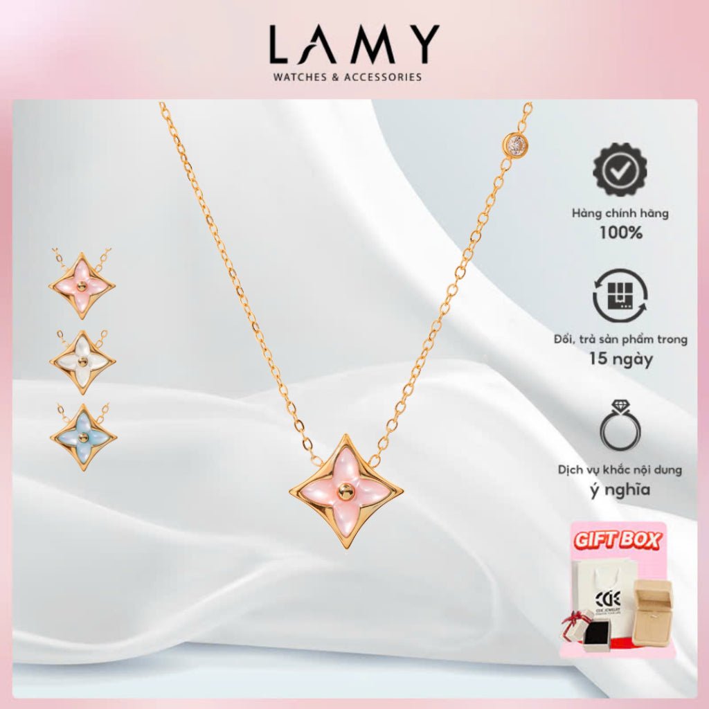 Dây chuyền LAMY Four Leaves Necklace Silver CDE6450PI