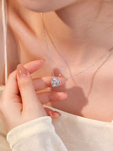 Dây chuyền kim cương Moissanite LAMY Trái tim pavé đá chủ 6.0 ly CDEDN029WH - Hàng chính hãng đã kiểm định