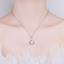 Dây chuyền kim cương Moissanite LAMY Oriental Fan 6.5 ly CDEDN046WH - Hàng chính hãng đã kiểm định