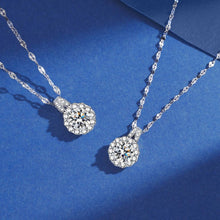 Dây chuyền kim cương Moissanite LAMY Halo Round 6.5 ly CDEDN051WH - Hàng chính hãng đã kiểm định