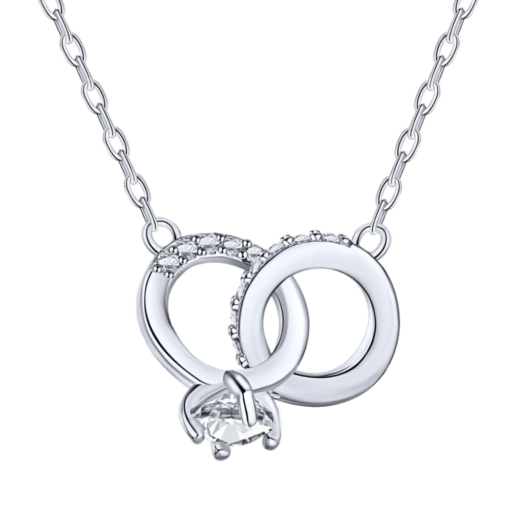 Pair of Rings Necklace Silver