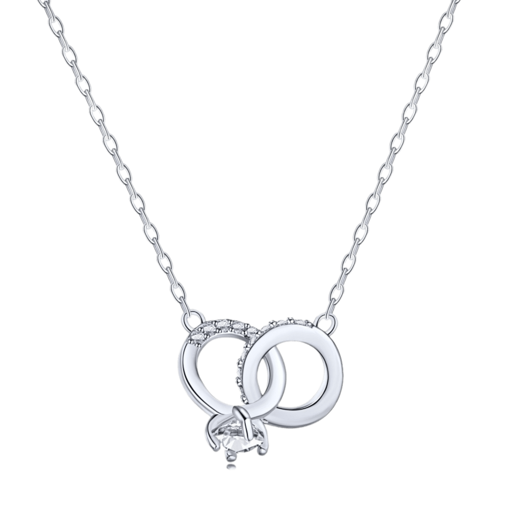 Pair of Rings Necklace Silver