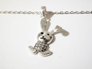 Dây chuyền bạc LAMY Rhinestone Rabbit Silver Women's Necklace CDE6120