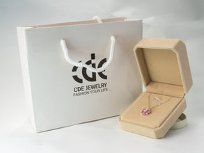 Dây chuyền bạc LAMY- CDE Sparkling Pink Flower Necklace Silver CDE6132PI