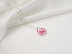 Dây chuyền bạc LAMY- CDE Sparkling Pink Flower Necklace Silver CDE6132PI