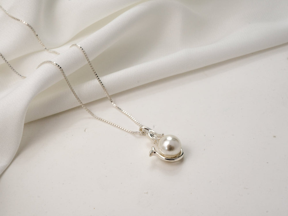Sparkling Mermaid Tears Necklace Silver