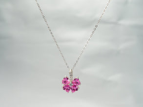 Dây chuyền bạc LAMY- CDE Sparkling Pink Flower Necklace Silver CDE6132PI