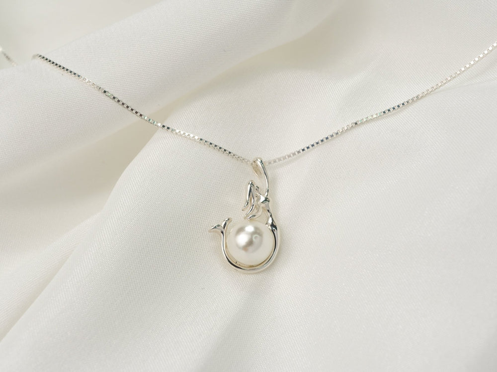 Sparkling Mermaid Tears Necklace Silver