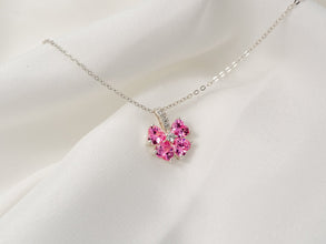 Dây chuyền bạc LAMY- CDE Sparkling Pink Flower Necklace Silver CDE6132PI