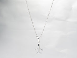 Dây chuyền bạc nữ LAMY Women's Silver Rhinestone Airplane Necklace Silver CDE6162SV