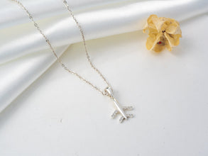Dây chuyền bạc nữ LAMY Women's Silver Rhinestone Airplane Necklace Silver CDE6162SV