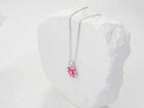 Dây chuyền bạc nữ LAMY Sparkling Four Leaf Clover Pink Necklace Silver CDE6166SV