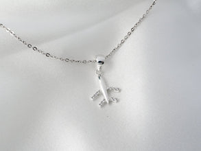 Dây chuyền bạc nữ LAMY Women's Silver Rhinestone Airplane Necklace Silver CDE6162SV
