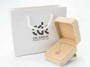 Dây chuyền bạc nữ LAMY Sparkling Four Leaf Clover Pink Necklace Silver CDE6166SV