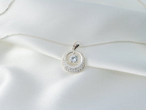 Dây chuyền bạc LAMY Sparkling Gemstone Center Necklace Silver CDE6146SV