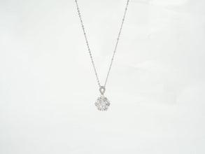 Dây chuyền bạc nữ LAMY Sparking White Crystal Moonstone Necklace Silver CDE6154SV