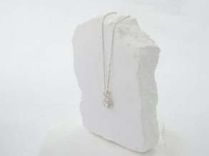 Dây chuyền bạc nữ LAMY Sparking White Crystal Moonstone Necklace Silver CDE6154SV