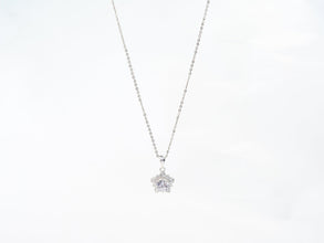 Dây chuyền bạc LAMY Stone Flower Sparkling Necklace Silver CDE6128SV Women's Silver Necklace