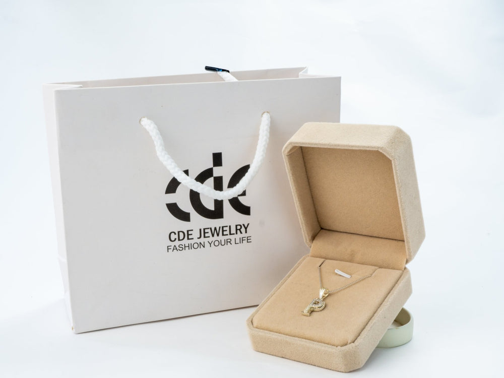 Sparkling Alphabet P Necklace