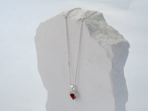Dây chuyền bạc LAMY Guardian Heart Red Necklace Silver CDE6145RED - Women's Silver Heart Necklace in Red