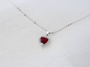 Dây chuyền bạc LAMY Guardian Heart Red Necklace Silver CDE6145RED - Women's Silver Heart Necklace in Red