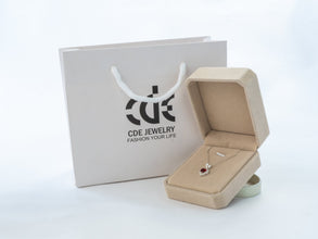 Dây chuyền bạc LAMY Guardian Heart Red Necklace Silver CDE6145RED - Women's Silver Heart Necklace in Red