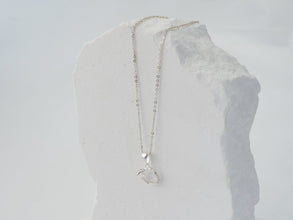 Dây chuyền bạc nữ LAMY Crystal Moonstone Embellished Bow Necklace Silver CDE6156SV Women's