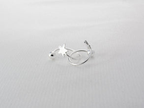 Khuyên tai bạc LAMY Star Shaped Spiral Stud Earrings CDE3088SV