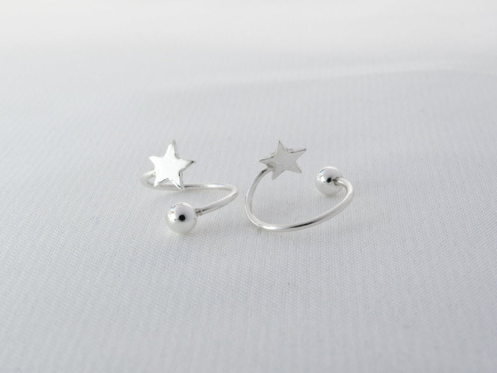 Star Shaped Spiral Stud Earrings