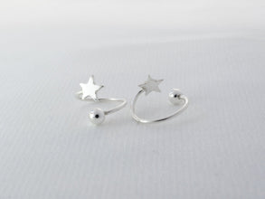Khuyên tai bạc LAMY Star Shaped Spiral Stud Earrings CDE3088SV