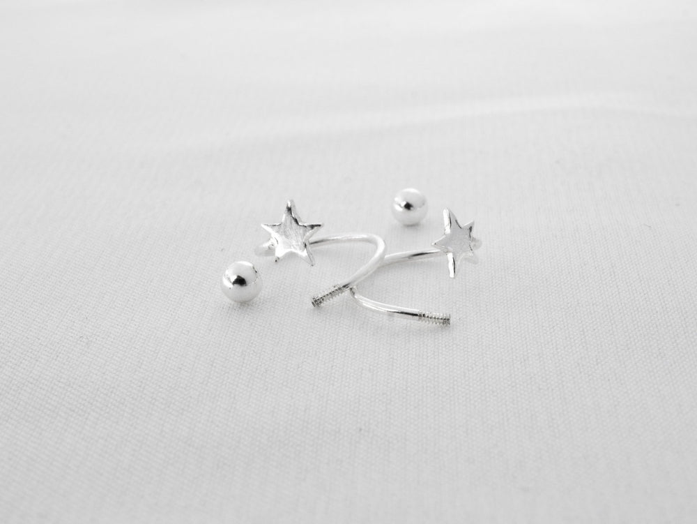 Star Shaped Spiral Stud Earrings