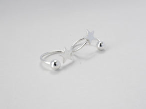 Khuyên tai bạc LAMY Star Shaped Spiral Stud Earrings CDE3088SV