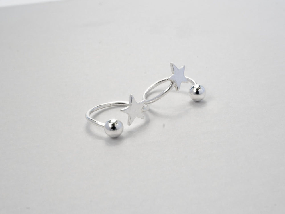 Star Shaped Spiral Stud Earrings