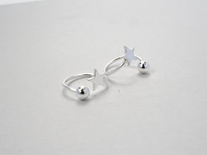 Khuyên tai bạc LAMY Star Shaped Spiral Stud Earrings CDE3088SV