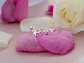 Khuyên tai bạc LAMY Star Shaped Spiral Stud Earrings CDE3088SV