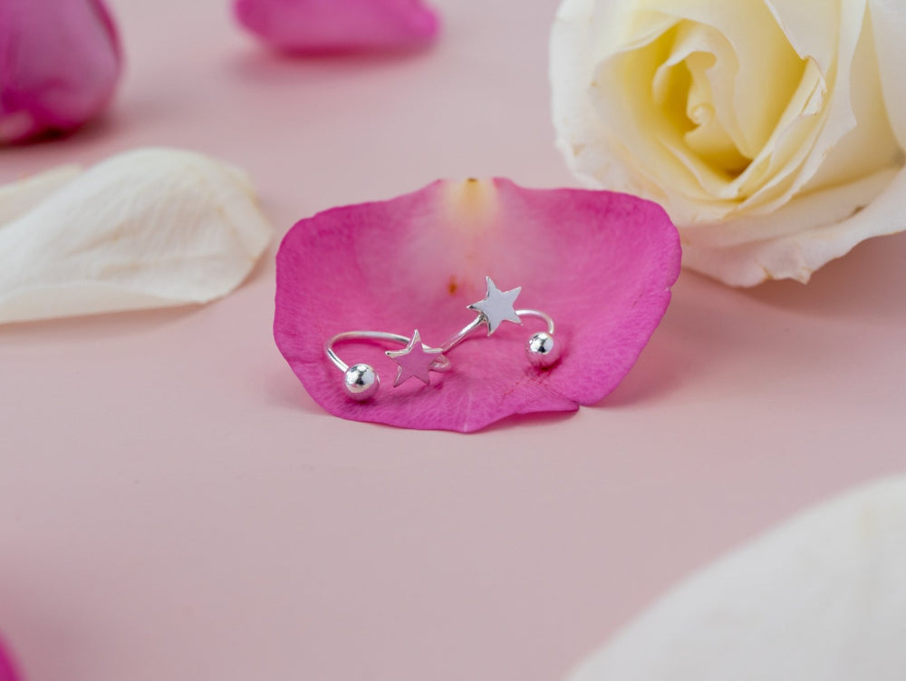 Star Shaped Spiral Stud Earrings