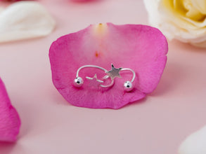 Khuyên tai bạc LAMY Star Shaped Spiral Stud Earrings CDE3088SV