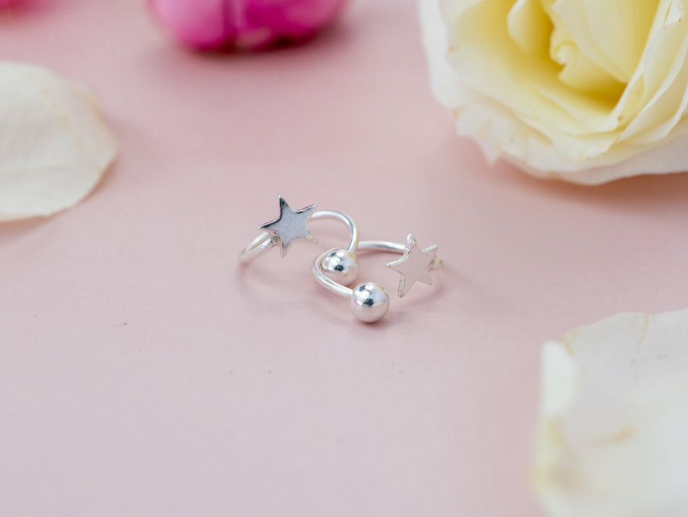 Star Shaped Spiral Stud Earrings