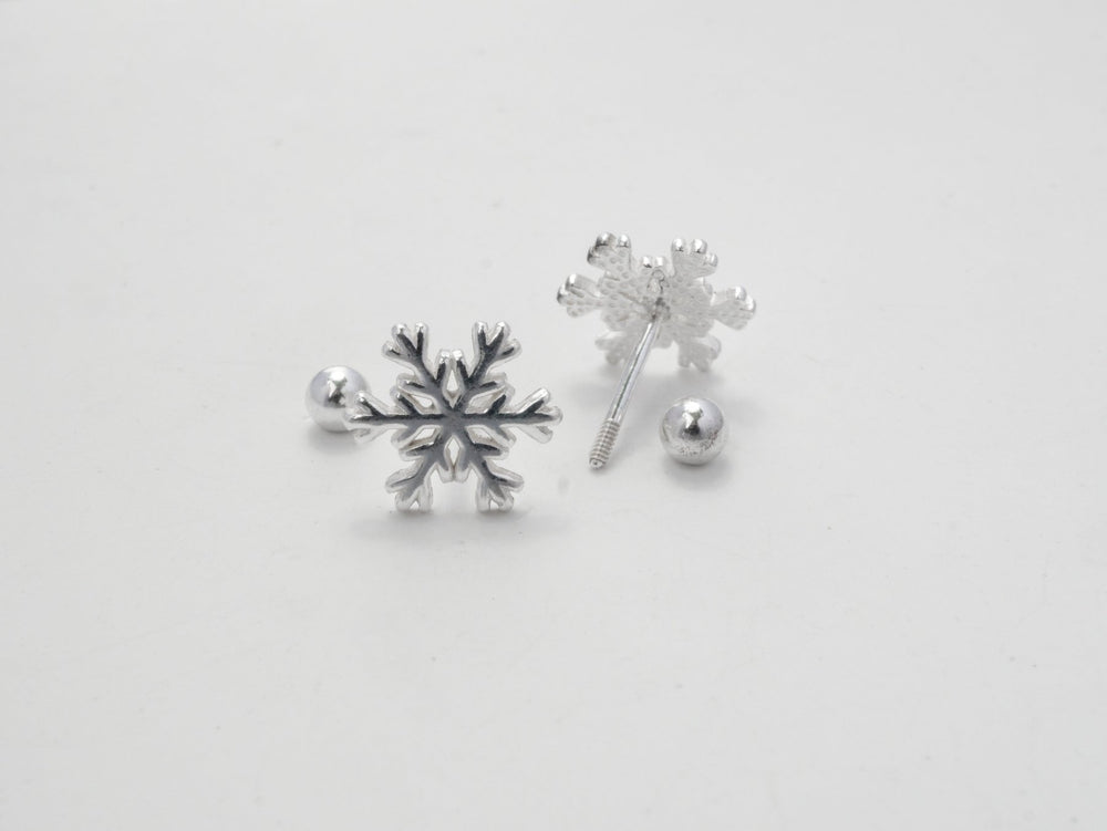 Snowflake Earrings Silver