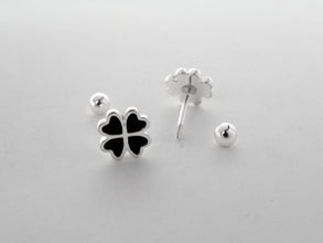 Khuyên tai bạc LAMY Four Leaf Clover Stud Screw Thread Design Earrings Silver CDE3092SV