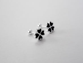 Khuyên tai bạc LAMY Four Leaf Clover Stud Screw Thread Design Earrings Silver CDE3092SV