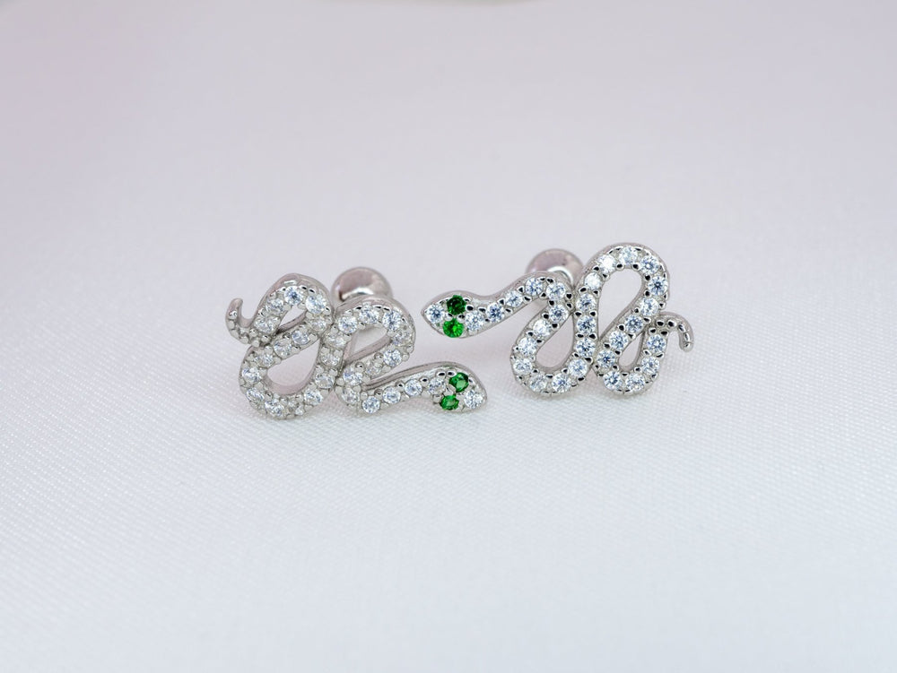Snake Ear Climber Clip Stud Earrings