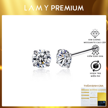Khuyên tai nữ LAMY kim cương Moissanite 0,5 Carat Solitaire Stud DE039