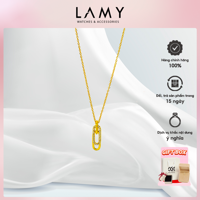 Dây chuyền bạc nữ LAMY Modern Minimalist Necklace Gold 6427