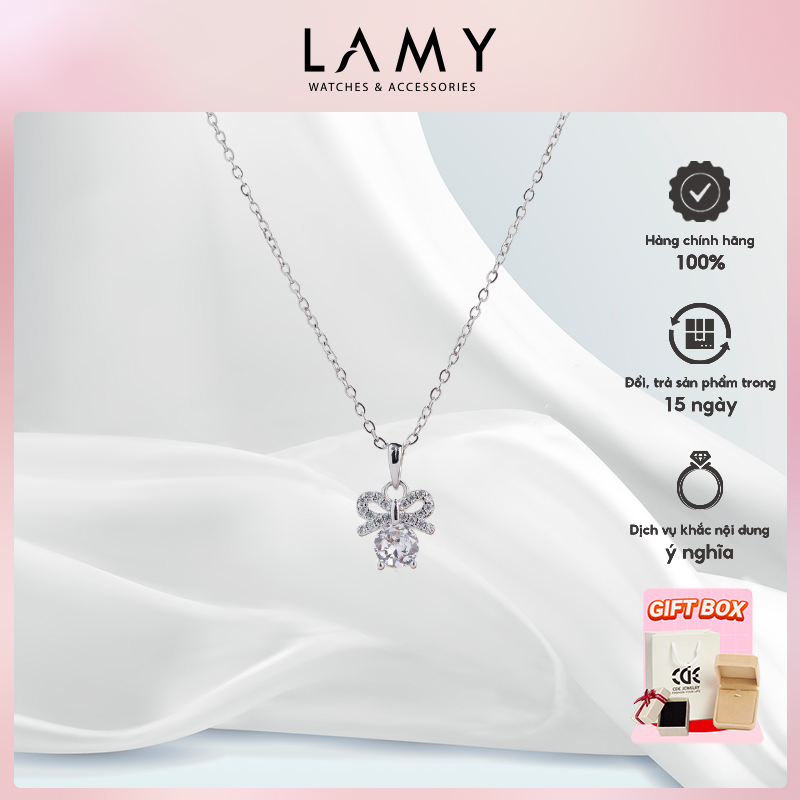 Bow Necklace Silver