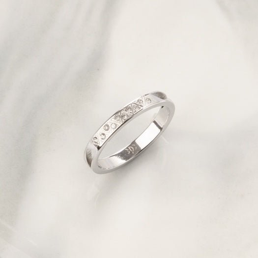 Eternity Anniversary Crystal Ring Silver