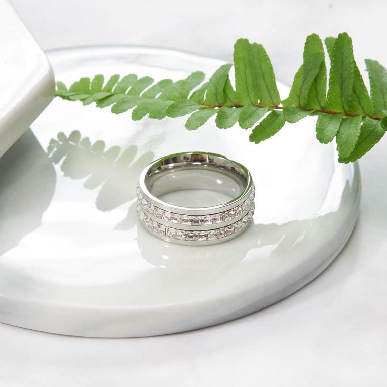 Eternity Dual Ring Silver