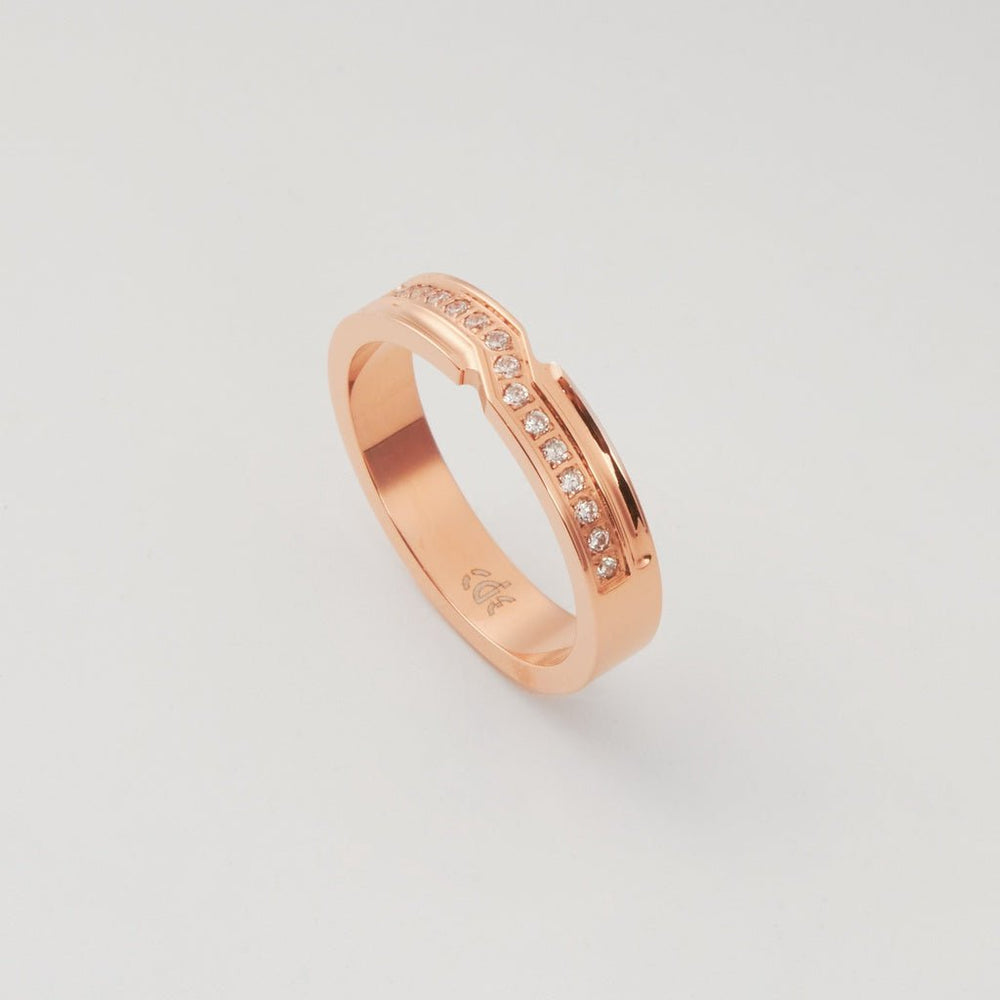 Matrix Wavy Ring Rose Gold